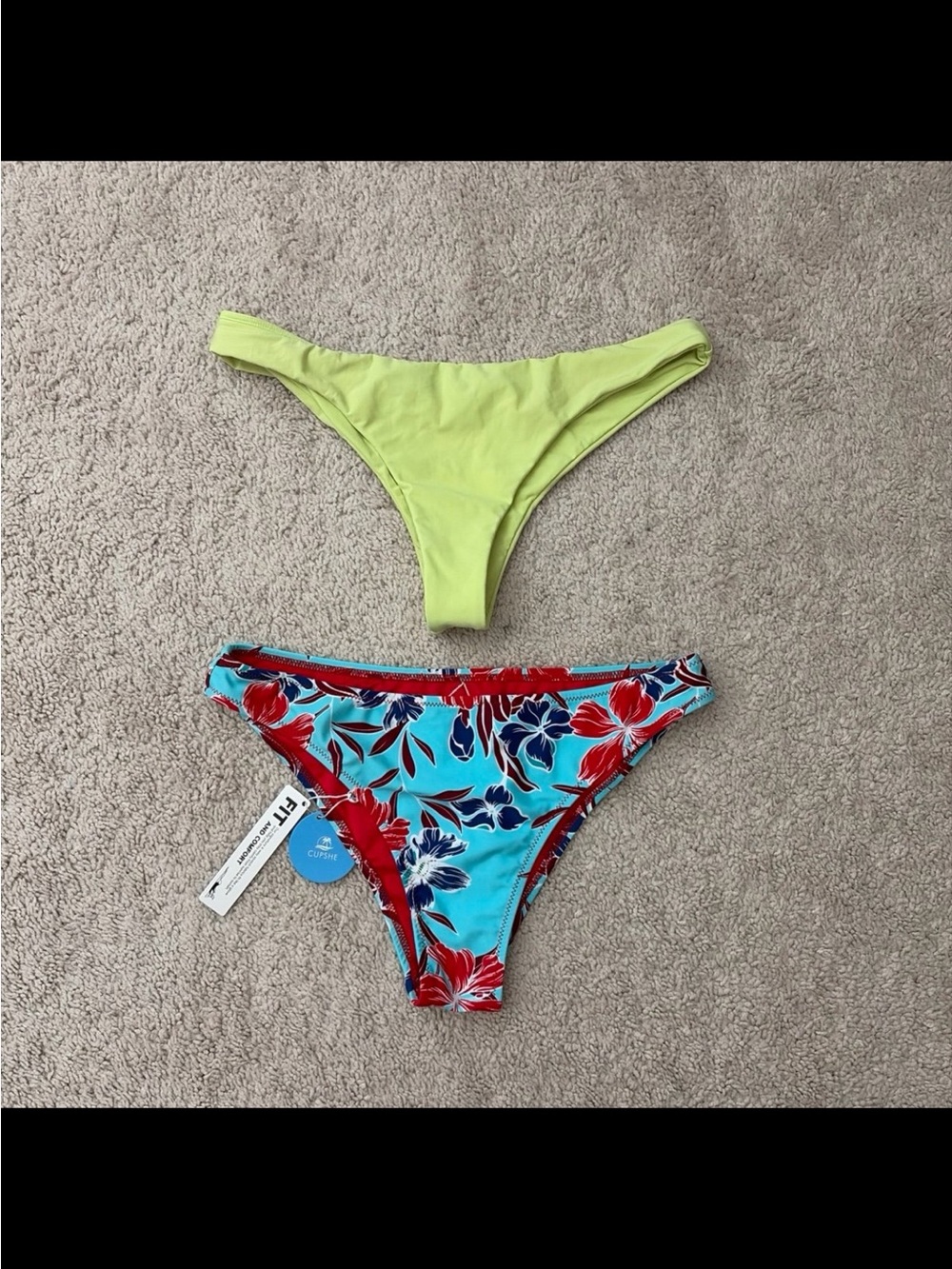Women’s Lime & Floral Bikini Bottoms - Two-Pack